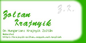 zoltan krajnyik business card